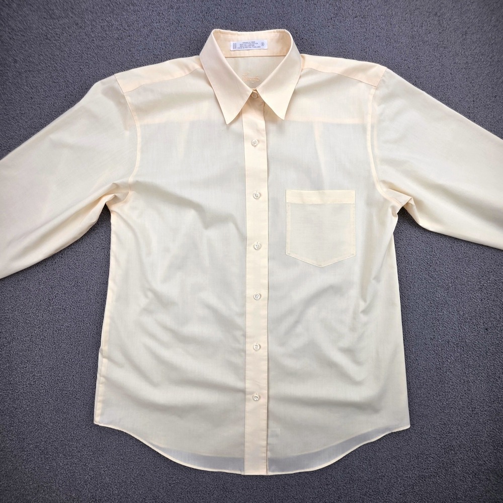 Foxcroft Wrinkle Free Button Down Shirt Womens Yellow Classic Professional Sz 8 - Picture 2 of 8